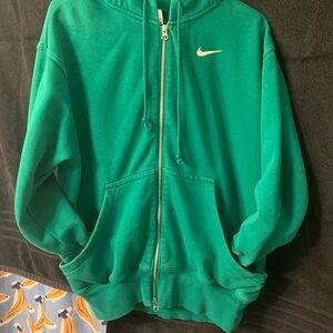 Nike Green Zip-Up Hoodie